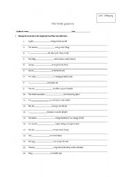 English worksheet: Grammar simple past irregular verbs