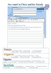 English Worksheet: An e-mail inviting someone to visit your country - First conditional