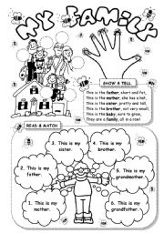 English Worksheet: My family (2)