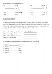 English worksheet: Have got - has got test