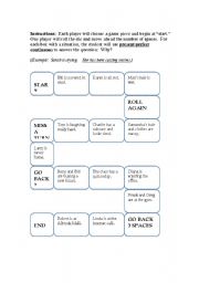 Present Perfect Continuous Board Game