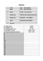 English Worksheet: Learning numbers-listening