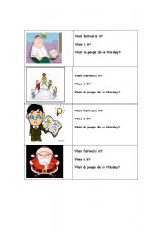 English worksheet: festival 3-2