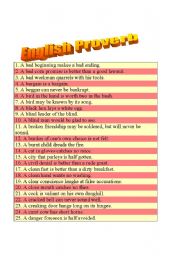  English Proverb part 1 in 7 pages