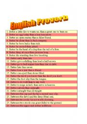 English Proverb Part 2 of 5 in 10 pages