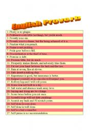 English Proverb part 4 of 5 in 7 pages