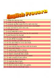 English Proverb part 5 of 5 in 4 pages 