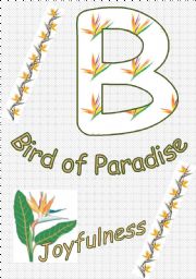 English worksheet: floral Alphabets  B
