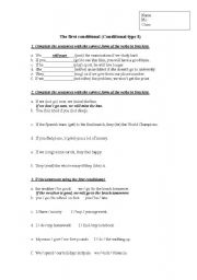 English Worksheet: If clause