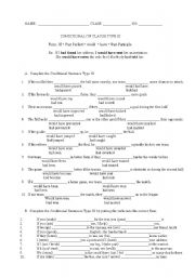 English Worksheet: If Clause 