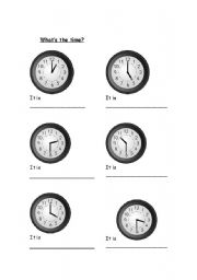 English worksheet: time