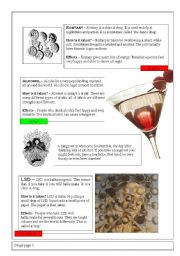 English Worksheet: Drugs information sheet 2/4