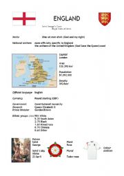 English Worksheet: England