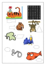 English worksheet: Wild animals