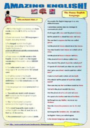 English Worksheet: AMAZING ENGLISH! fun set 2 pages 