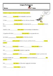 English worksheet: Verbos 3ano