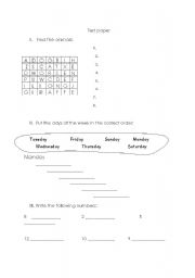 English worksheet: test