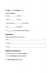 English worksheet: Using 