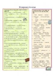 English Worksheet: Prepositions