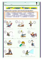 English Worksheet: Jobs vocabulary