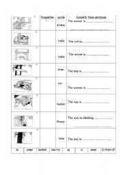 English Worksheet: grid preposition