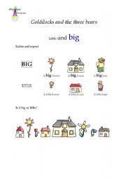 English worksheet: big or little
