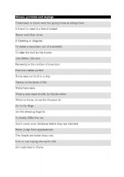 English worksheet: Idioms