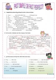 English Worksheet: Past Simple vs Past Perfect