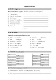 English Worksheet: 5th grade revisions