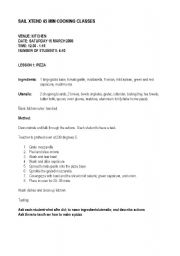 English Worksheet: MAKE A PIZZA WITH  YOUR STUDENTS!