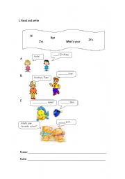 English Worksheet: Dialogue