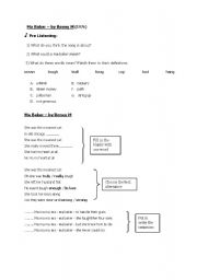 English worksheet: Ma Baker - Boney M