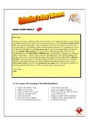 English Worksheet: Valentines Day Idioms