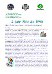 English Worksheet: Girl Scouts