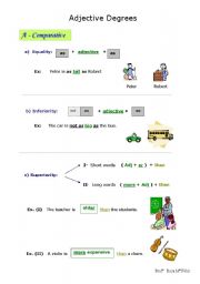 English Worksheet: Adjective degrees