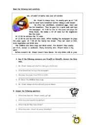 English Worksheet: DAILY ROUTINE