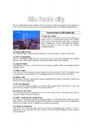 English worksheet: So Paulo City