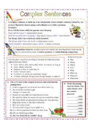 Complex Sentences  with Subordinators and Relative Pronouns