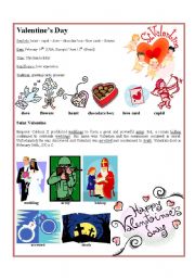 English Worksheet: Valentines Day - very basic activity