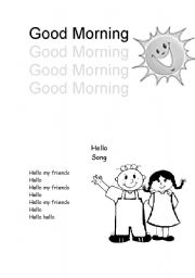 English worksheet: Hello song