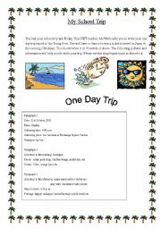 English Worksheet: School trip