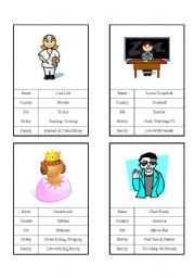 English Worksheet: Role Cards - Let Your Students Be Someone Else And They TALK!!!