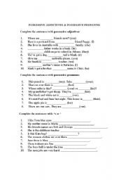 English Worksheet: possessive adjectives