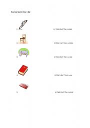 English Worksheet: Whats this? and Its...