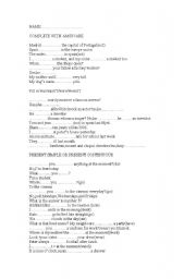 English Worksheet: revision grammar