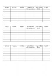 English Worksheet: Game to revise vocabulary
