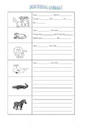 English worksheet: ANIMALS