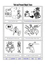 English Worksheet: verb and present simple tense