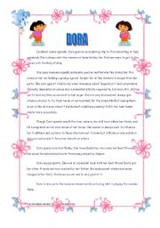 English Worksheet: DORA, THE EXPLORER!