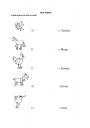 English Worksheet:  Farm Animals